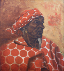 Woman Wearing Orange Scarf